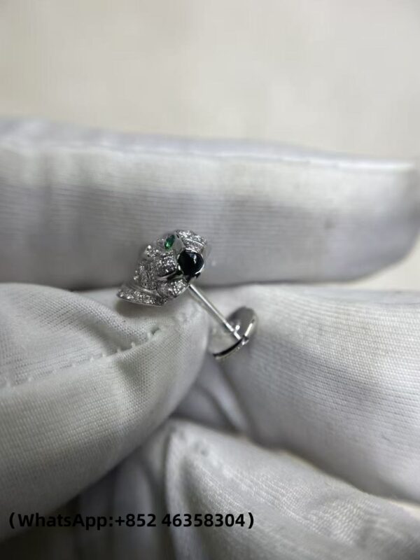 0a6e70e40e69705ade87351751f95994 (1) Custom Solid 18K Gold Cartier Jewelry Panthère de Cartier Cheetah Earrings, Paved with Diamonds