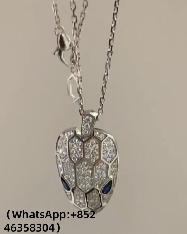 1 (1) Custom Solid 18K Gold Bulgari Jewelry Serpenti Seduttori Necklace