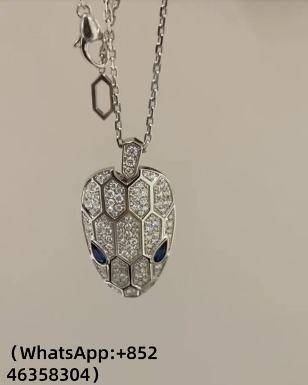 1 (2) Custom Solid 18K Gold Bulgari Jewelry Serpenti Seduttori Necklace
