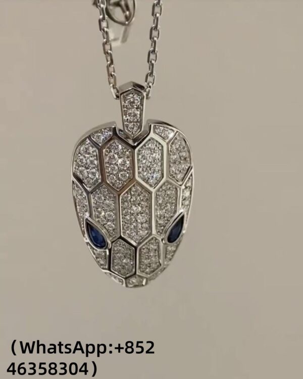 1 (6) Custom Solid 18K Gold Bulgari Jewelry Serpenti Seduttori Necklace