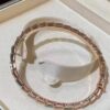 1 (7) Custom Solid 18k Gold Bulgari Jewelry Bulgari Openwork Bracelet Set with Malachite Elements and a Round Brilliant-Cut Diamond