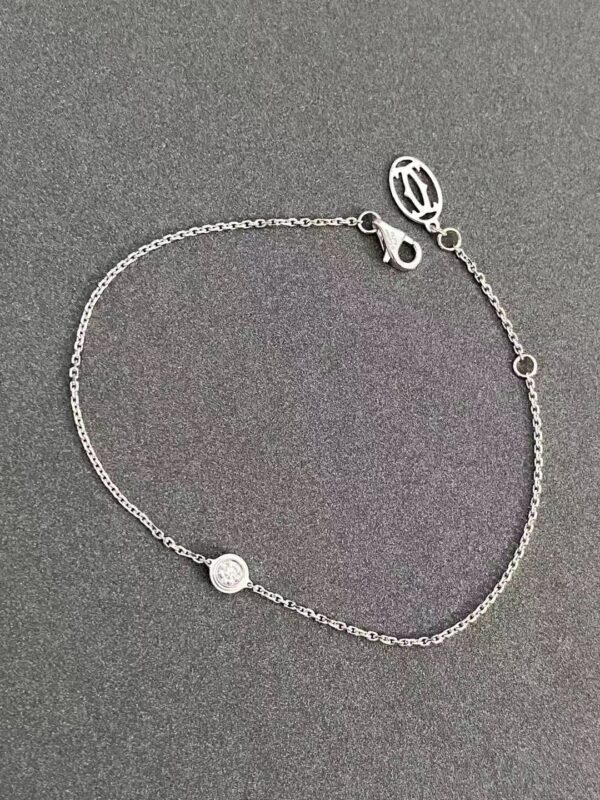 Custom Solid 18K Gold Cartier Jewelry Cartier d'Amour Bracelet, Diamond, Medium Model