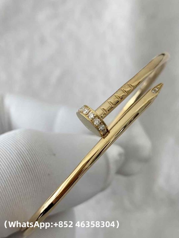 Custom Solid 18k Gold Cartier Jewelry Juste un Clou Bracelet Small Model Diamonds Custom Solid 18k Gold Cartier Jewelry Juste un Clou Bracelet Small Model Diamonds