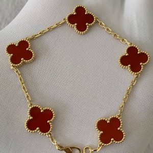 Custom Solid 18k Gold Van Cleef & Arpels Vintage Alhambra Bracelet