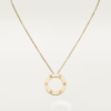 Custom Solid 18k Gold Cartier LOVE Pendant, 3 Diamonds