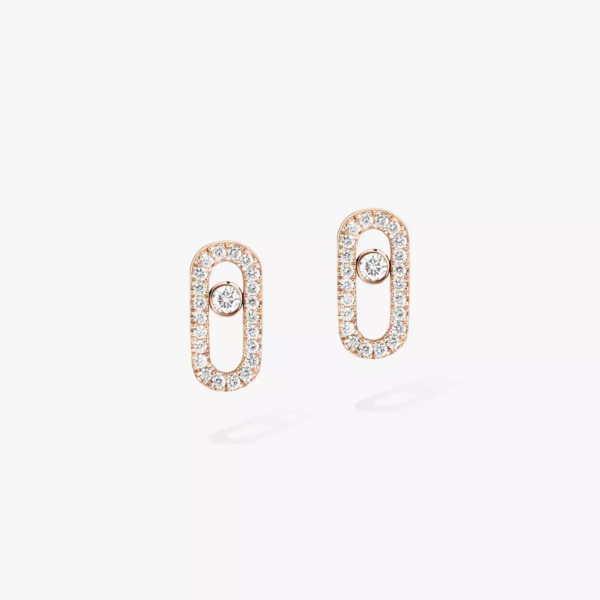 1754881941227 Custom Solid 18k Gold Messika Puces Move Uno Pink Gold Diamond Earrings
