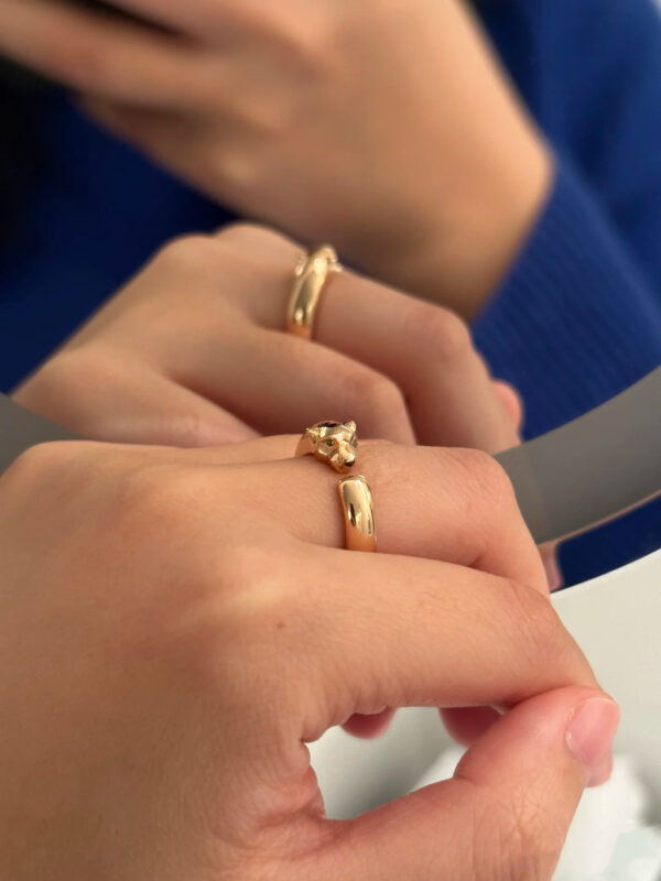 1ba0a12ad7c604ae98a414bcde932a8 Custom Solid 18k Gold Cartier Panthère De Cartier Ring, Small Model