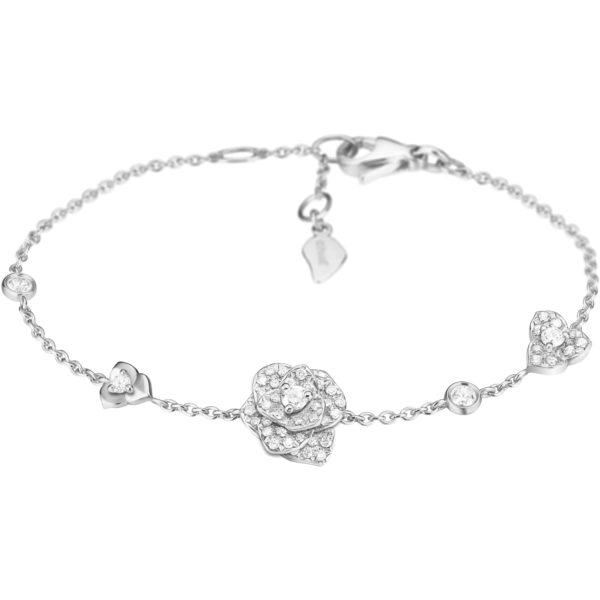2007f4ceb2882fe12bcc58e00b932ded Custom Solid 18k Gold Piaget Rose Bracelet in Rhodium Finish 18K White Gold Set with 53 Brilliant-Cut Diamonds