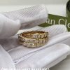 Custom Solid 18k Gold Bulgari Jewelry Serpenti Viper Two-coil Ring set with Full Pavé Diamonds