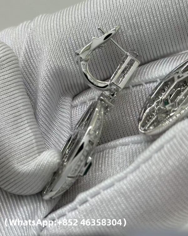 Custom bvlgari Serpenti Seduttori Earrings set with Emerald Eyes and Pavé Diamonds Custom bvlgari Serpenti Seduttori Earrings set with Emerald Eyes and Pavé Diamonds