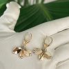 Custom Solid 18k Gold Cartier Jewelry Grain de Café Earrings Diamonds