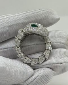 Custom Solid 18k Gold Bulgari Jewelry Serpenti Ring