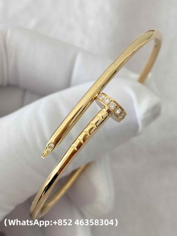 Custom Solid 18k Gold Cartier Jewelry Juste un Clou Bracelet Small Model Diamonds Custom Solid 18k Gold Cartier Jewelry Juste un Clou Bracelet Small Model Diamonds