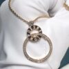 4e44fab734f800d43bd43e1bf85a32e7 Custom Solid 18K Gold Piaget Jewelry Piaget Necklace Possession Double Circle Diamond Pendant 18K Rose Gold