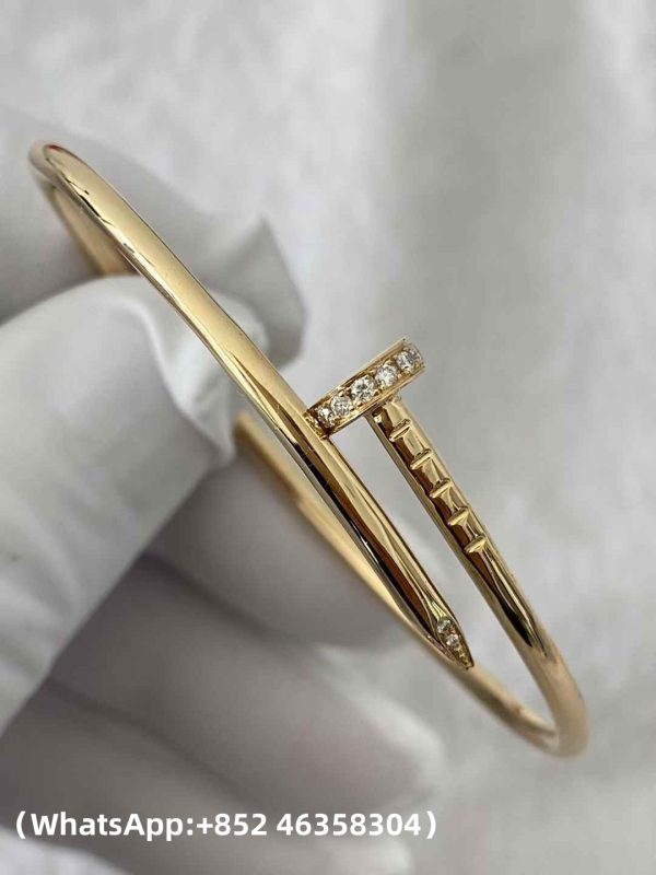 Custom Solid 18k Gold Cartier Jewelry Juste un Clou Bracelet Small Model Diamonds Custom Solid 18k Gold Cartier Jewelry Juste un Clou Bracelet Small Model Diamonds