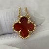 Custom Van Cleef & Arpels Vintage Alhambra Pendant Carnelian Custom Van Cleef & Arpels Vintage Alhambra Pendant Carnelian