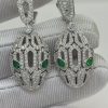 Custom bvlgari Serpenti Seduttori Earrings set with Emerald Eyes and Pavé Diamonds Custom bvlgari Serpenti Seduttori Earrings set with Emerald Eyes and Pavé Diamonds