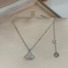Screenshot Custom Solid 18k Gold Bulgari Divas' Dream Necklace in 18 kt White Gold with Pendant Set with One Diamond and Pavé Diamonds