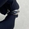 Custom Solid 18k Gold Cartier Jewelry Trinity Ring,Classic 18k White Gold, Ceramic