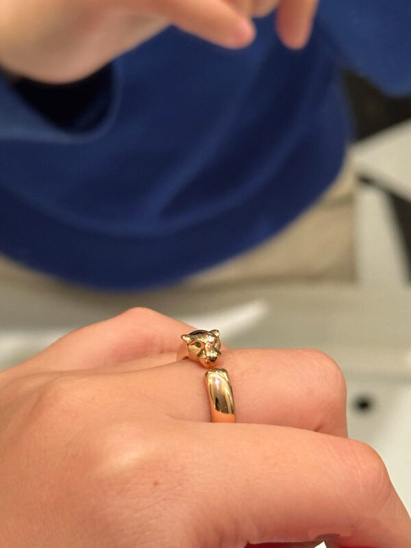 63df953303642d0437ed5b5038554bc Custom Solid 18k Gold Cartier Panthère De Cartier Ring, Small Model