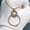 783ee5bd72cc0e8b9ca15081a540b5a5 Custom Solid 18K Gold Piaget Jewelry Piaget Necklace Possession Double Circle Diamond Pendant 18K Rose Gold