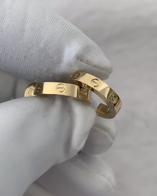 Screenshot Custom Solid 18k Gold Cartier Jewelry LOVE Hoop Earrings, Small ,Model