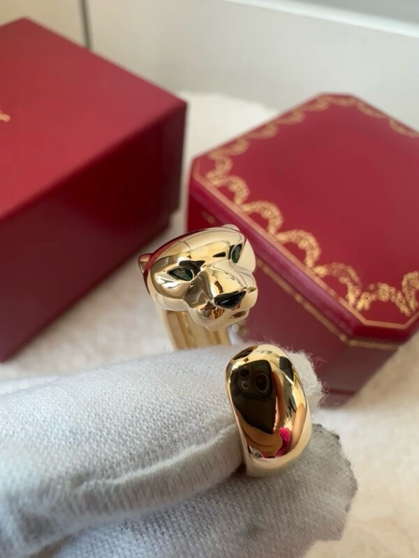 82adbaba10080f6b4b31c35140fe312 Custom Solid 18k Gold Cartier Panthère De Cartier Ring, Small Model