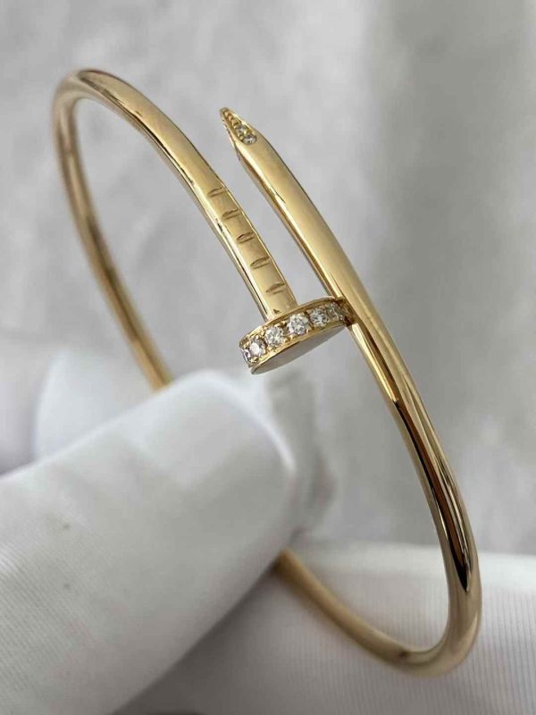 Custom Solid 18k Gold Cartier Jewelry Juste un Clou Bracelet Small Model Diamonds Custom Solid 18k Gold Cartier Jewelry Juste un Clou Bracelet Small Model Diamonds