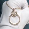 8cb4a068f05fd5e3afc3904284efb78e Custom Solid 18K Gold Piaget Jewelry Piaget Necklace Possession Double Circle Diamond Pendant 18K Rose Gold