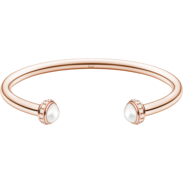 95ecf7528952e58c17f25f95bbb77ceb Custom Solid 18k Gold Piaget Possession Open Bangle Bracelet in 18K Rose Gold Set with 30 Brilliant-Cut Diamonds