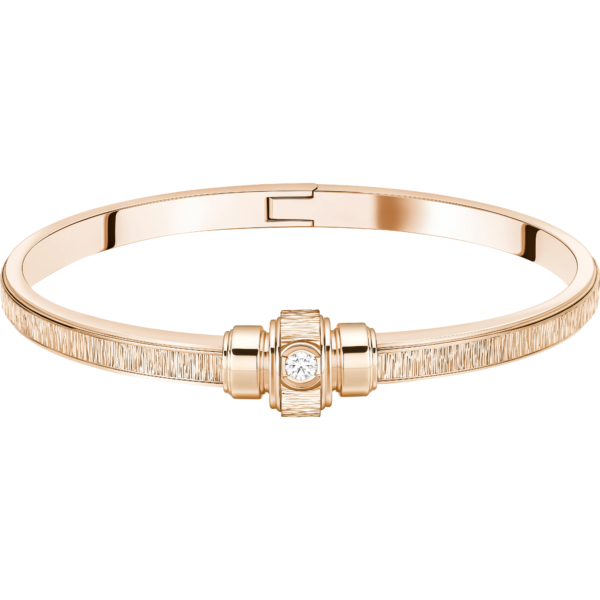 98ff777e0270fbf63b83067812f876eb Custom Solid 18k Gold Piaget Bracelet in 18K Rose Gold Set with One Possession-Set Brilliant-Cut Diamond