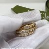 Custom Solid 18k Gold Bulgari Jewelry Serpenti Viper Two-coil Ring set with Full Pavé Diamonds