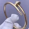 Custom Solid 18k Gold Cartier Jewelry Juste un Clou Bracelet Classic Model Diamonds