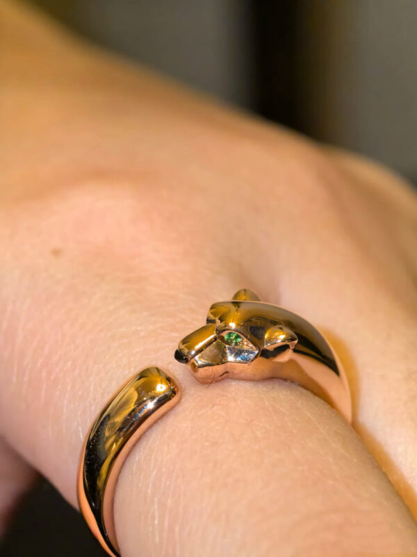 a8a14954899c7e002a2d39f509d6333 Custom Solid 18k Gold Cartier Panthère De Cartier Ring, Small Model