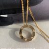 Custom Solid 18k Gold Cartier Jewelry LOVE Pendant, 3 Diamonds Custom Solid 18k Gold Cartier Jewelry LOVE Pendant, 3 Diamonds
