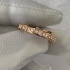 Custom Solid 18k Gold Bulgari Jewelry Serpenti Viper One-coil Ring set with Full Pavé Diamonds