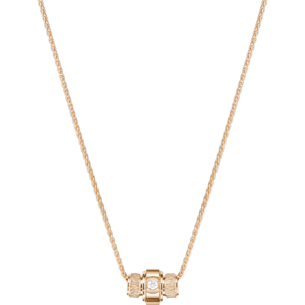 b79545ef-0d30-44d7-9e3b-cbae7aad1cc2 Custom Solid 18k Gold Piaget Possession "Decor Palace" Pendant in 18K Rose Gold Set with One Possession-Set Brilliant-Cut Diamond (approx. 0.09 ct)