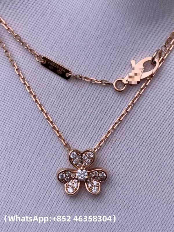 Custom Solid 18k Gold Van Cleef & Arpels Frivole Pendant Mini Model 18K Rose Gold Custom Solid 18k Gold Van Cleef & Arpels Frivole Pendant Mini Model 18K Rose Gold