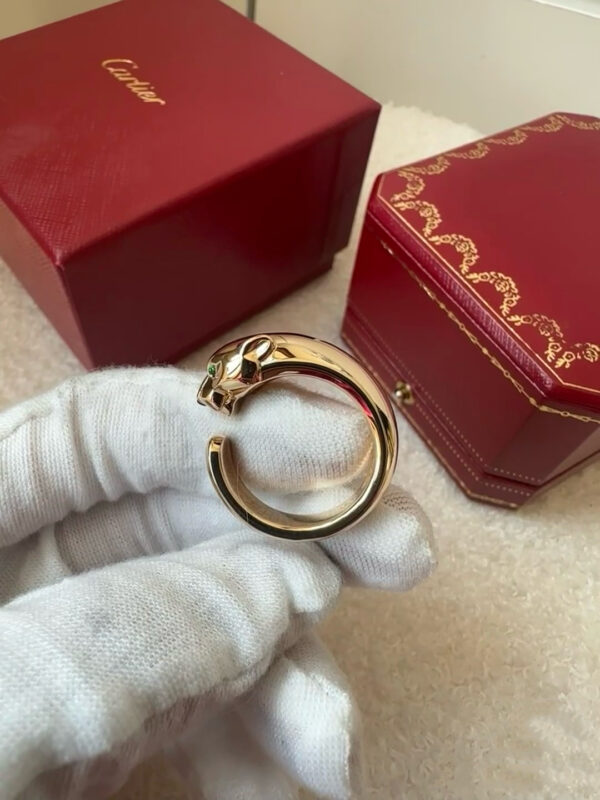 d26c6f9673a26c557f4ac9c748d56fd Custom Solid 18k Gold Cartier Panthère De Cartier Ring, Small Model