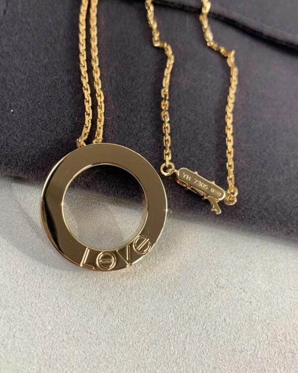 Custom Solid 18k Gold Cartier LOVE Pendant, 3 Diamonds