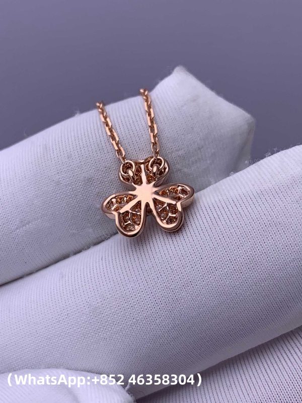 Custom Solid 18k Gold Van Cleef & Arpels Frivole Pendant Mini Model 18K Rose Gold Custom Solid 18k Gold Van Cleef & Arpels Frivole Pendant Mini Model 18K Rose Gold