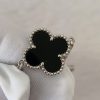 Custom Solid 18k Gold Van Cleef & Arpels Jewelry Vintage Alhambra Bracelet, 5 Motifs, Diamond, Onyx