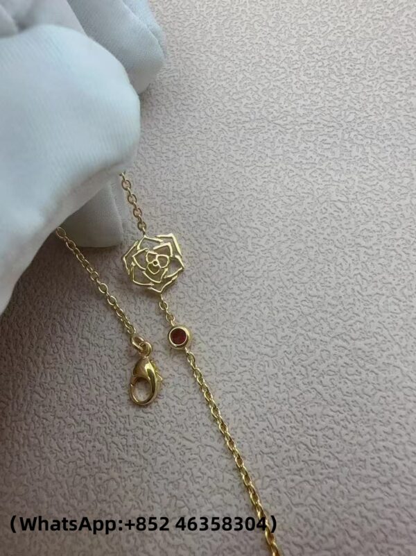 ee671e5b21e326e73a704a8f3d94eb09 (1) Custom Solid 18k Gold Piaget Jewelry Piaget Rose Bracelet, Set with One Brilliant-Cut Diamond and One Pink Sapphire