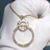 f0ec682cd6f57a7f75460544e0ade4de Custom Solid 18K Gold Piaget Jewelry Piaget Necklace Possession Double Circle Diamond Pendant 18K Rose Gold