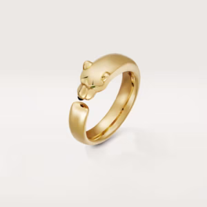 Custom Solid 18k Gold Cartier Panthère De Cartier Ring, Small Model