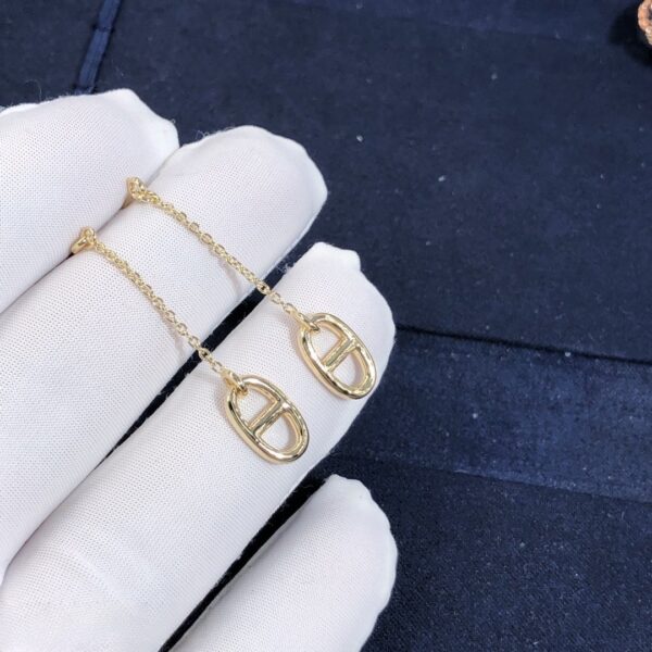 Custom Solid 18k Gold Hermes Jewelry Hermes Farandole Earrings, Small Model