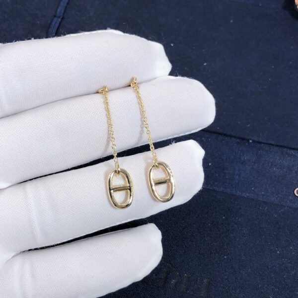 Custom Solid 18k Gold Hermes Jewelry Hermes Farandole Earrings, Small Model