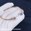 Custom Solid 18k Gold Piaget Jewelry Piaget Possession Open Bangle Bracelet Decorated with 2 Turquoise Cabochons Custom Solid 18k Gold Piaget Jewelry Piaget Possession Open Bangle Bracelet Decorated with 2 Turquoise Cabochons