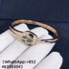 Custom Solid 18K Gold Bulgari Jewelry Serpenti Bracelet Custom Made in 18K Rose Gold with Blue Sapphire Eyes,Malachite and Pavé Diamonds