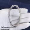 Custom Solid 18k White Gold Cartier Jewelry Écrou de Cartier Bracelet